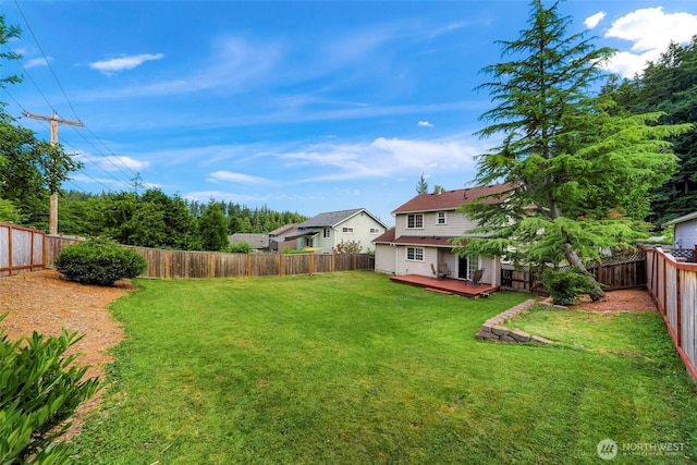 2616 16th St, Bellingham, WA 98229 - fenced backyard with a wooden deck