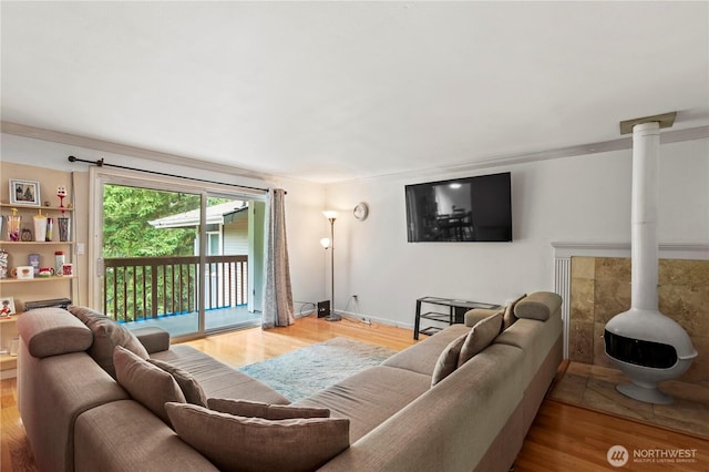 17306 NE 45th St Unit 116, Redmond, WA 98052 - living room with wood finished floors and ornamental molding