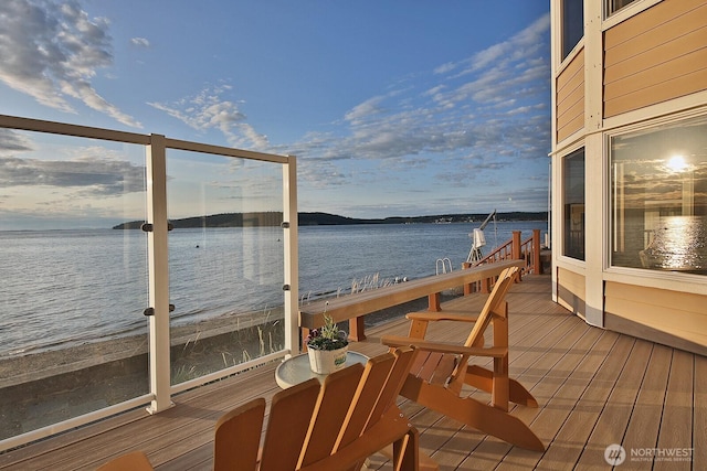 2267 Eastpoint Dr, Langley, WA 98260 - deck featuring a water view