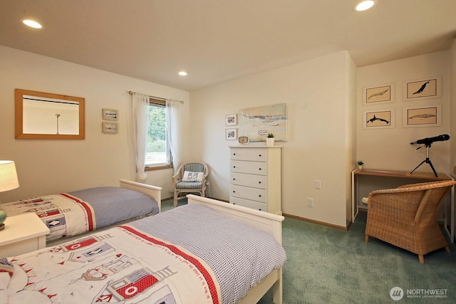 2267 Eastpoint Dr, Langley, WA 98260 - bedroom with recessed lighting and dark carpet