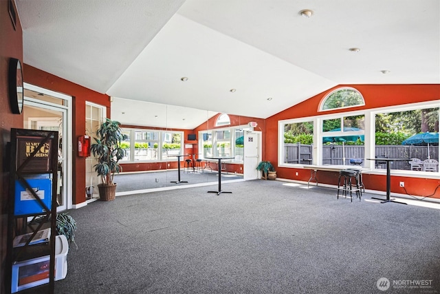 26327 116th Ave SE Unit E102, Kent, WA 98030 - gym featuring vaulted ceiling and carpet floors