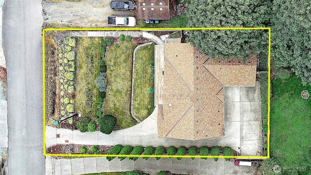 2102 256th St NW, Stanwood, WA 98292 - aerial overview of property's location with property boundaries highlighted