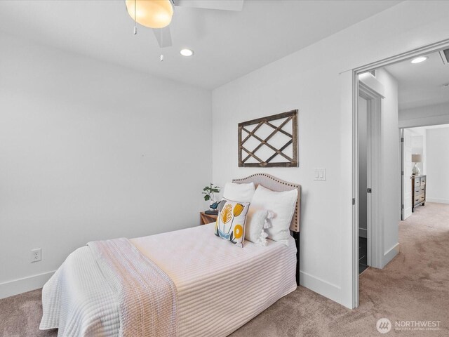 14031 3rd Ave NE, Duvall, WA 98019 - carpeted bedroom featuring recessed lighting and a ceiling fan