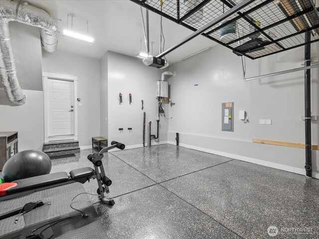14031 3rd Ave NE, Duvall, WA 98019 - garage featuring electric panel and a garage door opener