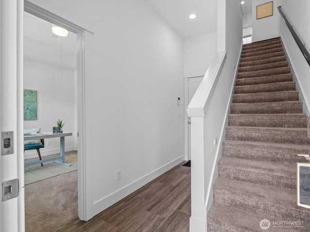 14031 3rd Ave NE, Duvall, WA 98019 - stairs with recessed lighting and wood finished floors