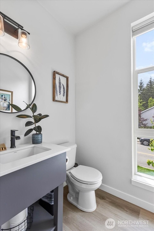 21511 50th Ave W Unit E, Mountlake Terrace, WA 98043 - half bathroom with wood finished floors and vanity