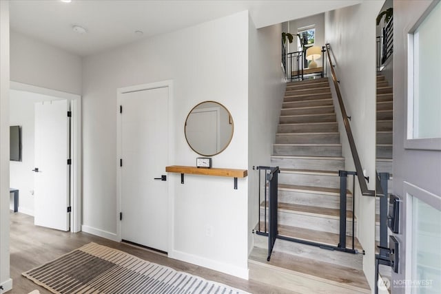 21511 50th Ave W Unit E, Mountlake Terrace, WA 98043 - stairs with wood finished floors and baseboards