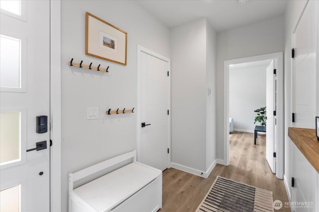 21511 50th Ave W Unit E, Mountlake Terrace, WA 98043 - mudroom with light wood-style flooring and baseboards