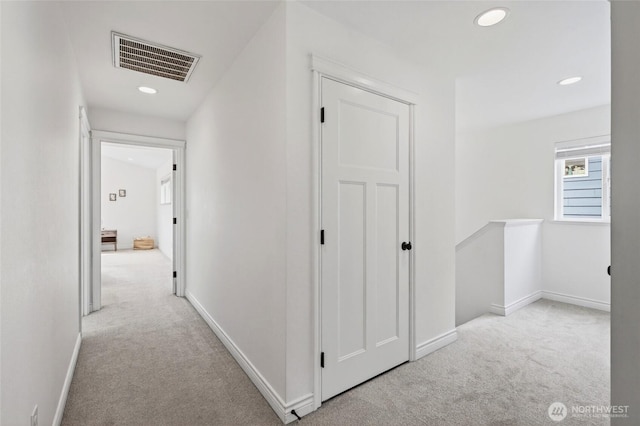 4246 Stonecrest Ct, Bellingham, WA 98226 - hallway featuring carpet floors, recessed lighting, and an upstairs landing