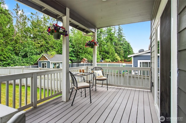 4246 Stonecrest Ct, Bellingham, WA 98226 - deck with an outdoor structure