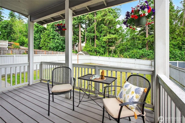 4246 Stonecrest Ct, Bellingham, WA 98226 - wooden deck with a fenced backyard