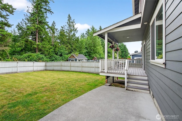 4246 Stonecrest Ct, Bellingham, WA 98226 - fenced backyard with a patio and a wooden deck
