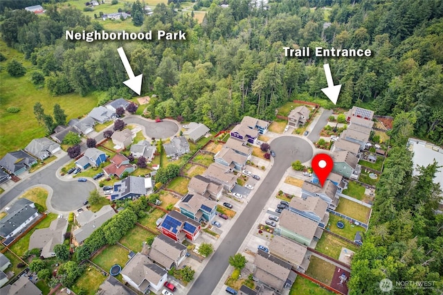 4246 Stonecrest Ct, Bellingham, WA 98226 - view of property location featuring nearby suburban area and a heavily wooded area