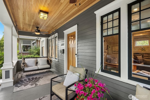 2836 32nd Ave S, Seattle, WA 98144 - porch with ceiling fan