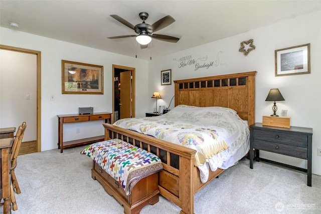 15205 197th St E, Orting, WA 98360 - bedroom featuring light carpet and a ceiling fan