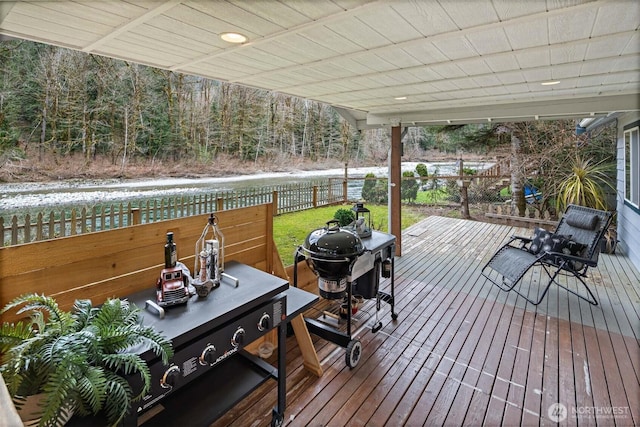53802 State Route 2, Gold Bar, WA 98251 - wooden deck featuring a fenced backyard and a wooded view