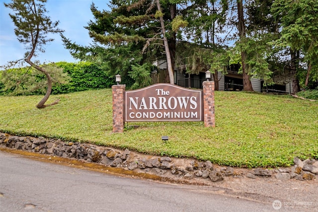 3590 Narrows View Ln NE Unit 203, Bremerton, WA 98310 - community sign featuring a yard
