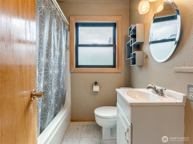 291 Hadaller Rd, Mossyrock, WA 98564 - bathroom with vanity, shower / bath combo with shower curtain, and tile patterned floors