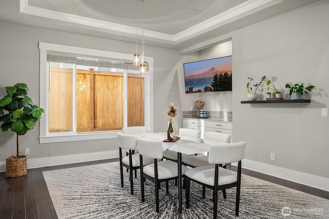 2283 244th Ave SE, Sammamish, WA 98075 - dining space with dark wood finished floors and a raised ceiling