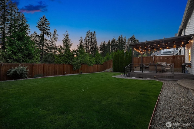 2283 244th Ave SE, Sammamish, WA 98075 - fenced backyard with a wooden deck