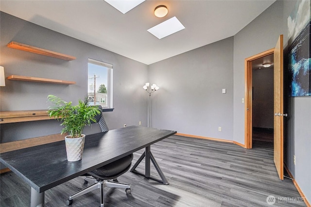 1707 NW 59th St Unit 302, Seattle, WA 98107 - office space with wood finished floors and a skylight