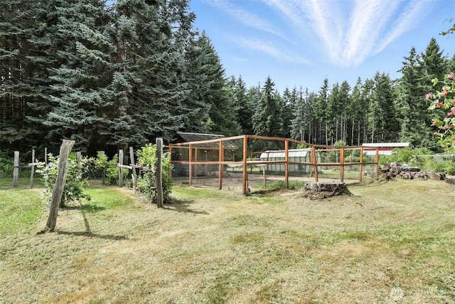 116 Noble Rd, Winlock, WA 98596 - view of green lawn with a view of trees and an outdoor structure