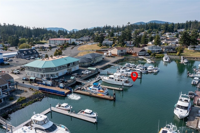 1909 Skyline Way Unit F, Anacortes, WA 98221 - bird's eye view of a water and mountain view