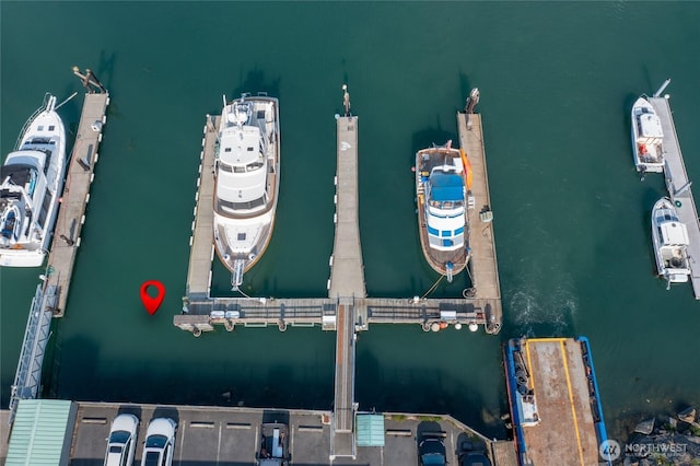 1909 Skyline Way Unit F, Anacortes, WA 98221 - drone / aerial view of a large body of water