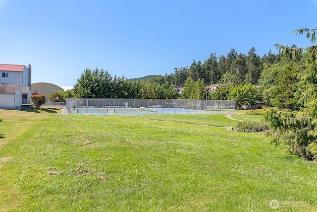 1909 Skyline Way Unit F, Anacortes, WA 98221 - view of yard with a tennis court