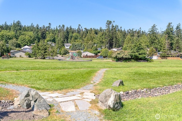 1909 Skyline Way Unit F, Anacortes, WA 98221 - view of green lawn with a playground
