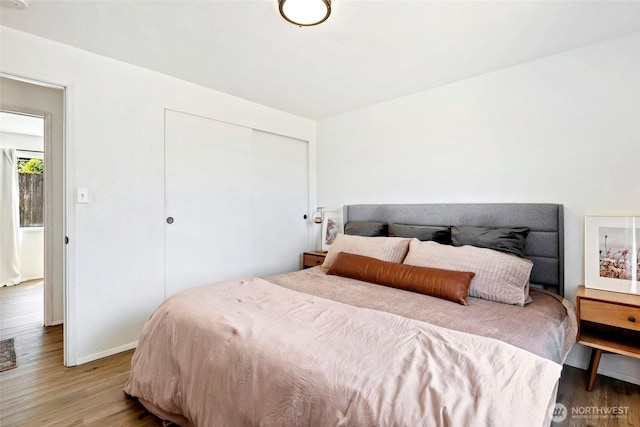 5128 N 48th St, Tacoma, WA 98407 - bedroom with wood finished floors and a closet