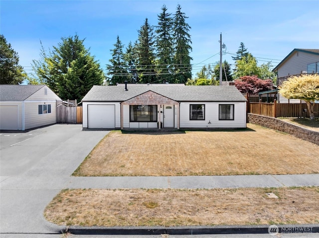 5128 N 48th St, Tacoma, WA 98407 - ranch-style house with an attached garage and asphalt driveway