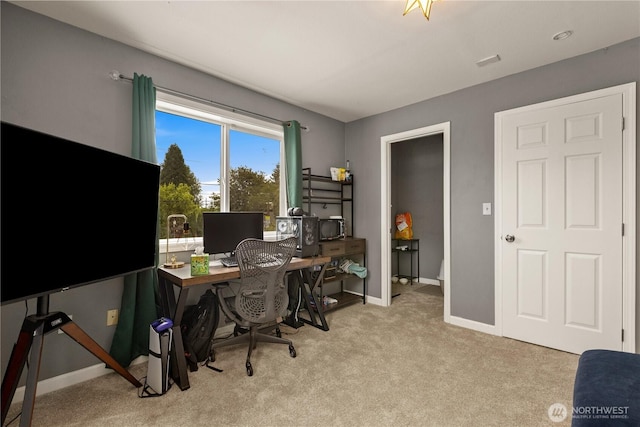 12027 78th Ave S, Seattle, WA 98178 - home office featuring baseboards and carpet flooring