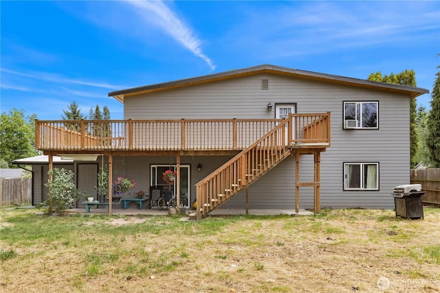 12027 78th Ave S, Seattle, WA 98178 - back of house with a deck, stairs, and a patio area