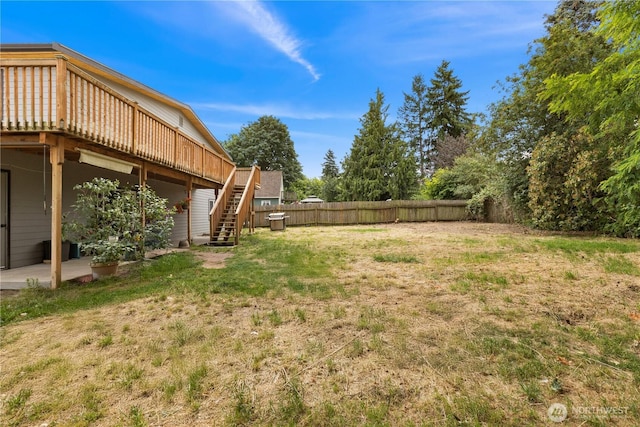 12027 78th Ave S, Seattle, WA 98178 - fenced backyard with stairs and a deck