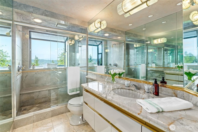 818 179th Pl NE, Bellevue, WA 98008 - bathroom featuring vanity and a shower stall