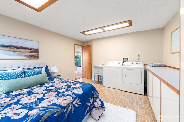 818 179th Pl NE, Bellevue, WA 98008 - bedroom featuring separate washer and dryer and brick patterned flooring