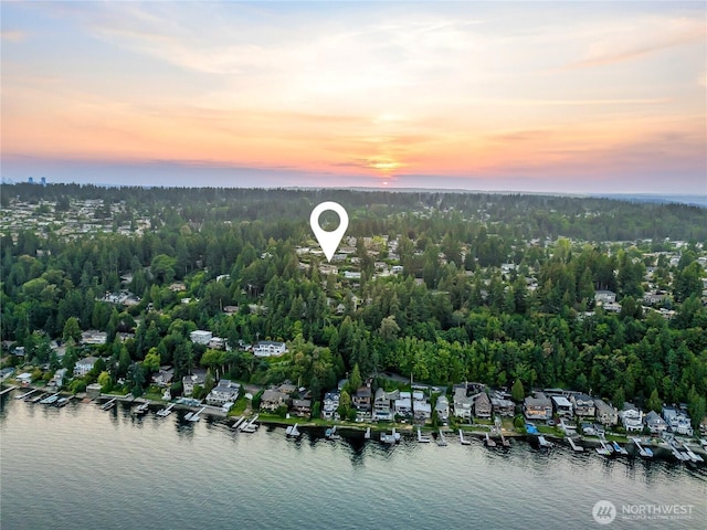 818 179th Pl NE, Bellevue, WA 98008 - aerial view at dusk of a water view