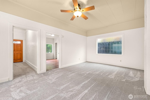 1609 F St, Bellingham, WA 98225 - carpeted empty room with a ceiling fan and baseboards