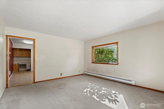 18056 25th Ave NE, Lake Forest Park, WA 98155 - carpeted spare room featuring baseboard heating and baseboards