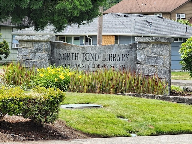 133 W 4th St, North Bend, WA 98045 - community / neighborhood sign with a lawn