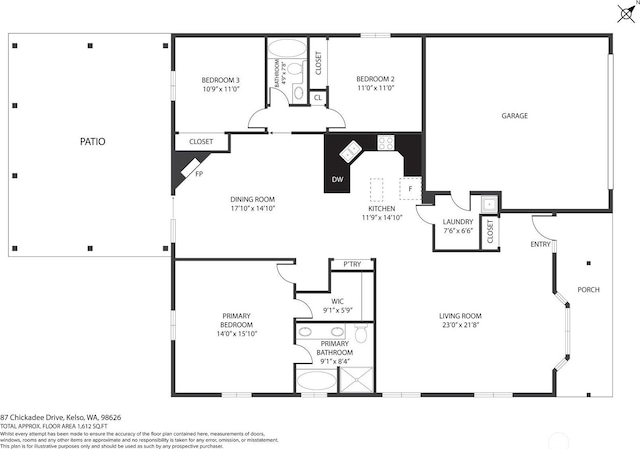87 Chickadee Dr, Kelso, WA 98626 - view of room layout