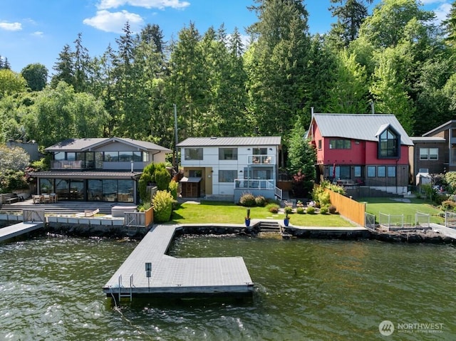 13190 Riviera Pl NE, Seattle, WA 98125 - dock with a water view and a balcony