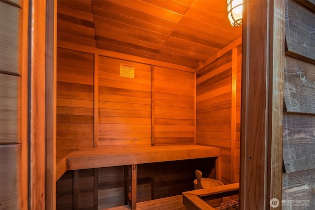 13190 Riviera Pl NE, Seattle, WA 98125 - sauna / steam room with wooden ceiling and wood walls