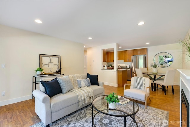 21307 48th Ave W Unit C211, Mountlake Terrace, WA 98043 - living area with recessed lighting and light wood-type flooring