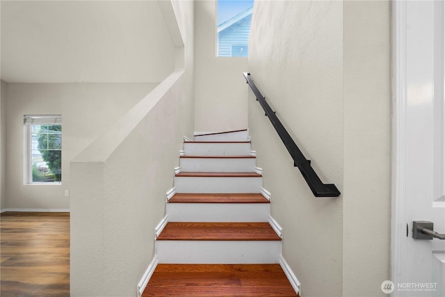 2101 62nd St SE, Auburn, WA 98092 - stairs with wood finished floors and baseboards