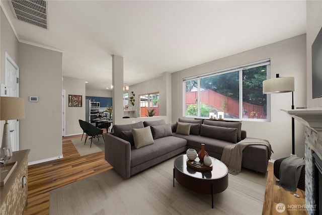 2101 62nd St SE, Auburn, WA 98092 - living room with wood finished floors and a fireplace