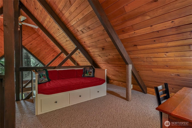 24302 Saddle St, Leavenworth, WA 98826 - carpeted bedroom with wooden ceiling