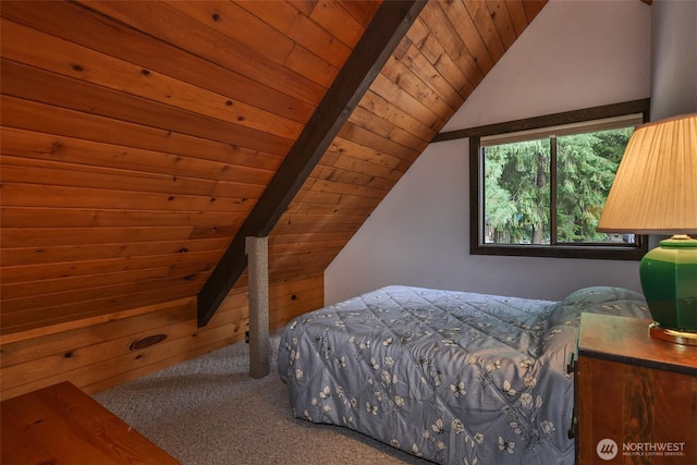 24302 Saddle St, Leavenworth, WA 98826 - carpeted bedroom featuring wooden ceiling