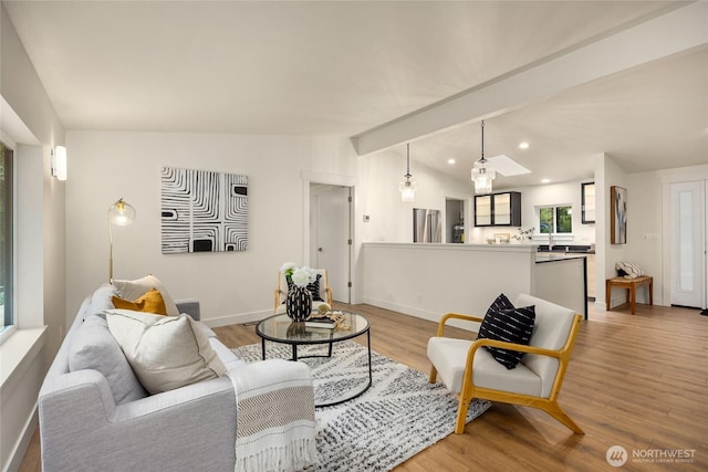1524 Toe Jam Hill Rd NE, Bainbridge Island, WA 98110 - living room with light wood finished floors and recessed lighting